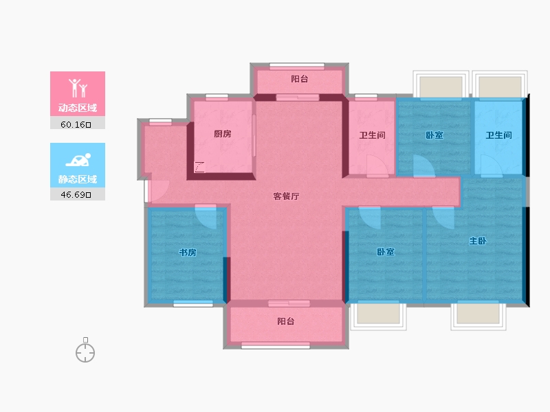 广东省-肇庆市-融创书院-95.00-户型库-动静分区