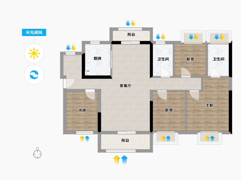 广东省-肇庆市-融创书院-95.00-户型库-采光通风