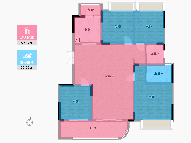 贵州省-毕节市-拓海天辰-112.00-户型库-动静分区