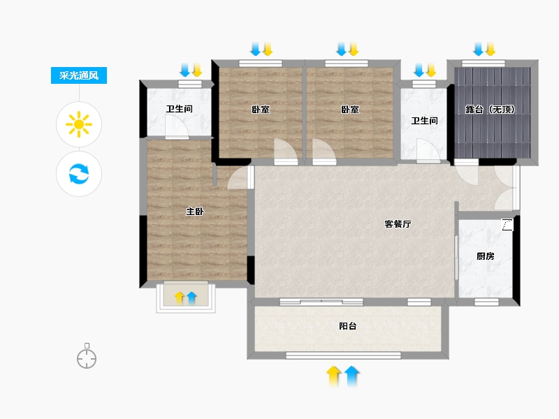 贵州省-贵阳市-宝能会展城-98.00-户型库-采光通风