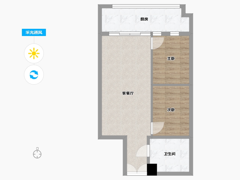 新疆维吾尔自治区-乌鲁木齐市-国际置地-60.00-户型库-采光通风