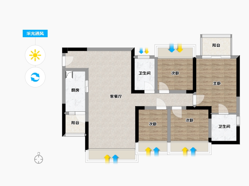 四川省-成都市-明信城-114.00-户型库-采光通风