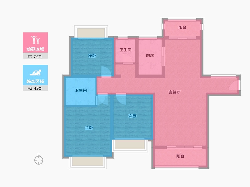 湖南省-益阳市-清华园-100.00-户型库-动静分区