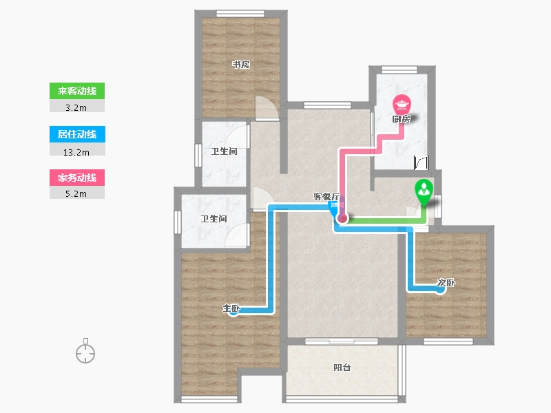 河北省-石家庄市-翰弘林溪郡-94.77-户型库-动静线