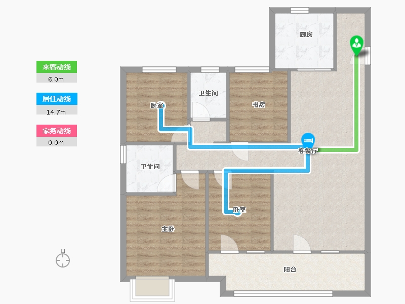 山东省-青岛市-蓝光雍景半岛-97.50-户型库-动静线