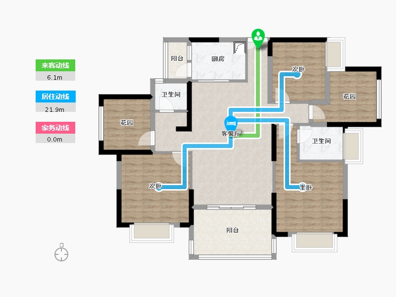 广西壮族自治区-贵港市-香格里拉-135.00-户型库-动静线