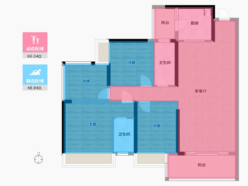 广西壮族自治区-玉林市-容州一号-93.00-户型库-动静分区