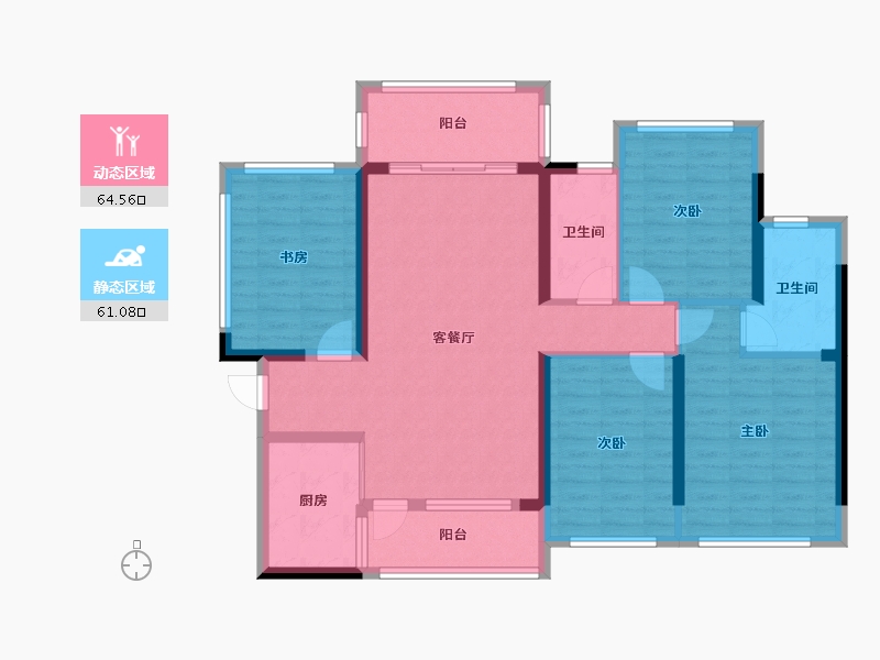 广西壮族自治区-北海市-喜润幸福里-146.00-户型库-动静分区