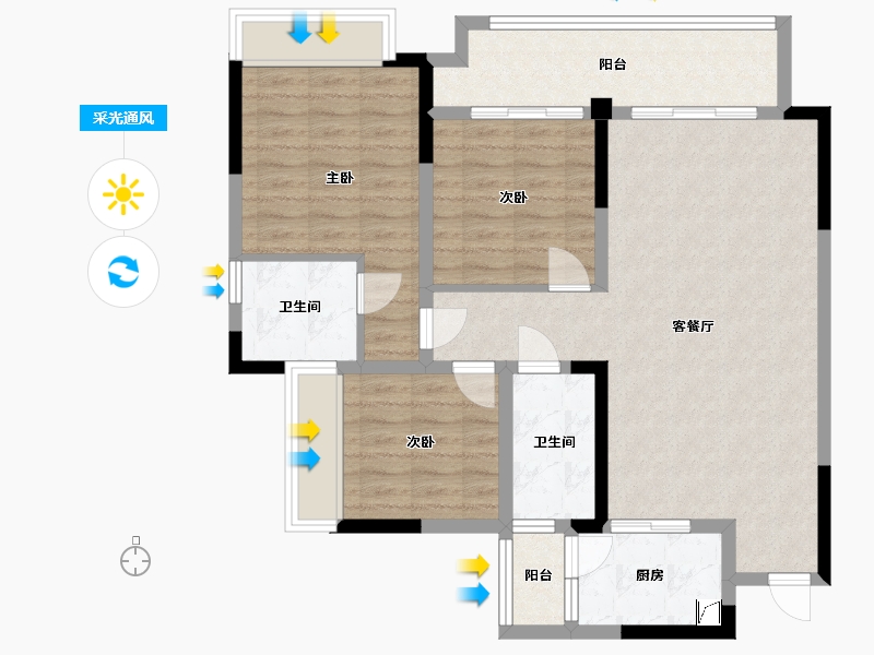 四川省-资阳市-上东逸景-99.00-户型库-采光通风