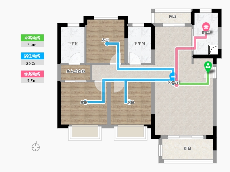 四川省-眉山市-江天樾-88.00-户型库-动静线