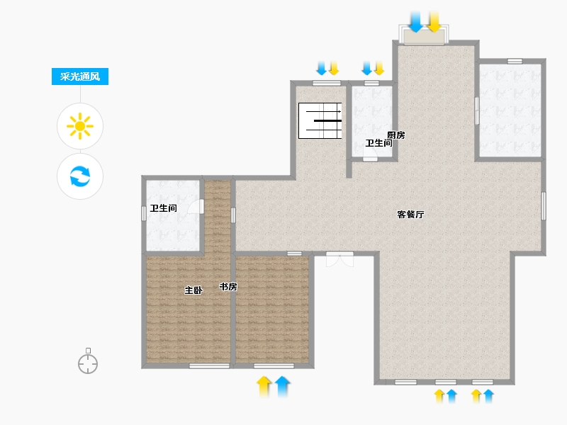 江苏省-南京市-美林墅-251.00-户型库-采光通风