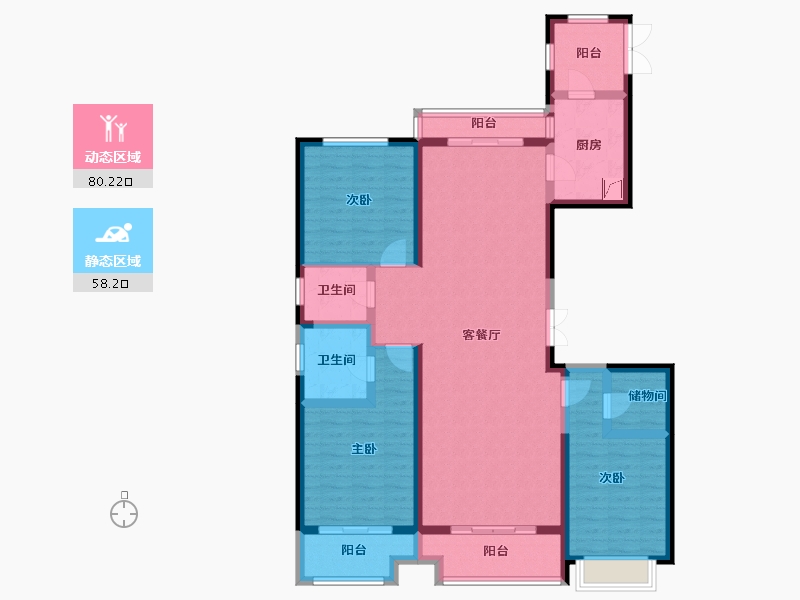 山西省-太原市-建投祥云府-132.00-户型库-动静分区