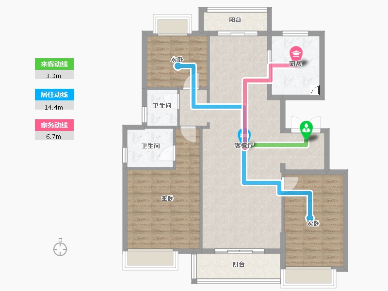 湖北省-黄冈市-沐南山温泉康养小镇-130.00-户型库-动静线