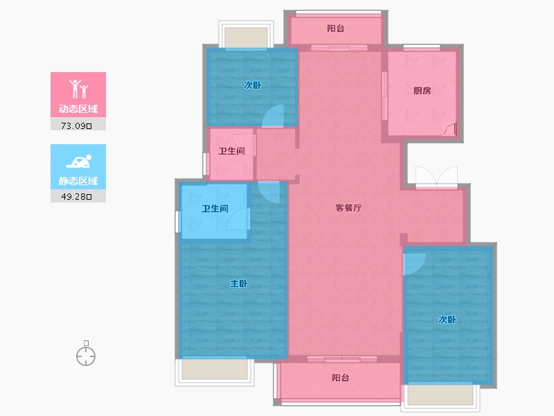 湖北省-黄冈市-沐南山温泉康养小镇-130.00-户型库-动静分区