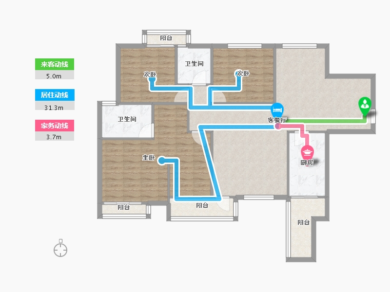 贵州省-贵阳市-中天会展城B区-110.00-户型库-动静线