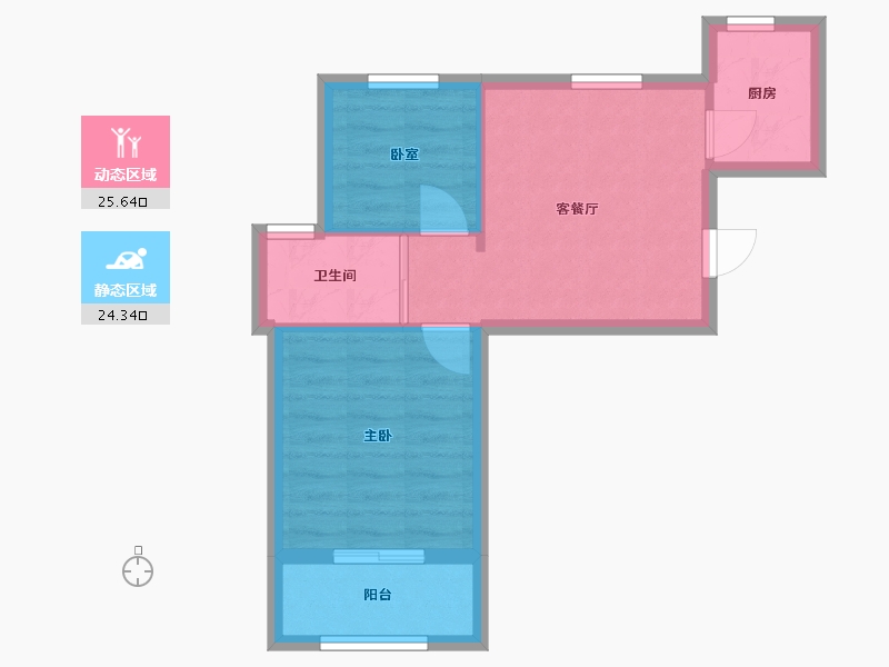 安徽省-合肥市-兴华苑-51.80-户型库-动静分区