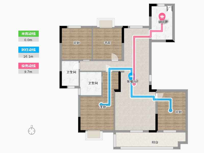 湖北省-鄂州市-融创澜岸大观-130.00-户型库-动静线