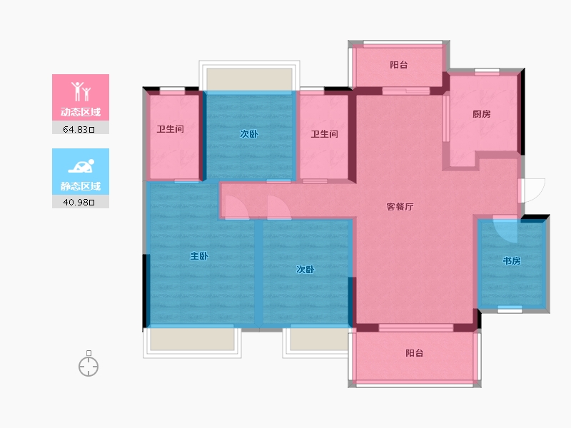 四川省-德阳市-半山怡景-121.00-户型库-动静分区