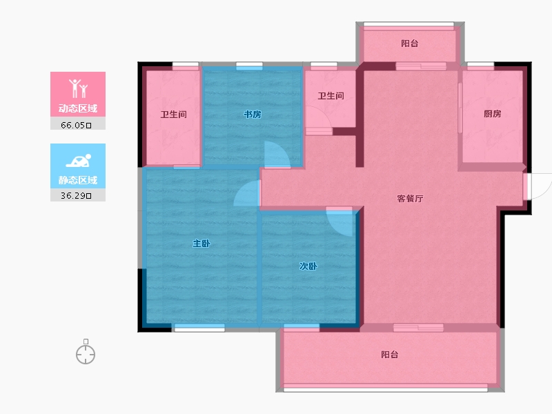 湖南省-长沙市-新华联梦想城-98.00-户型库-动静分区