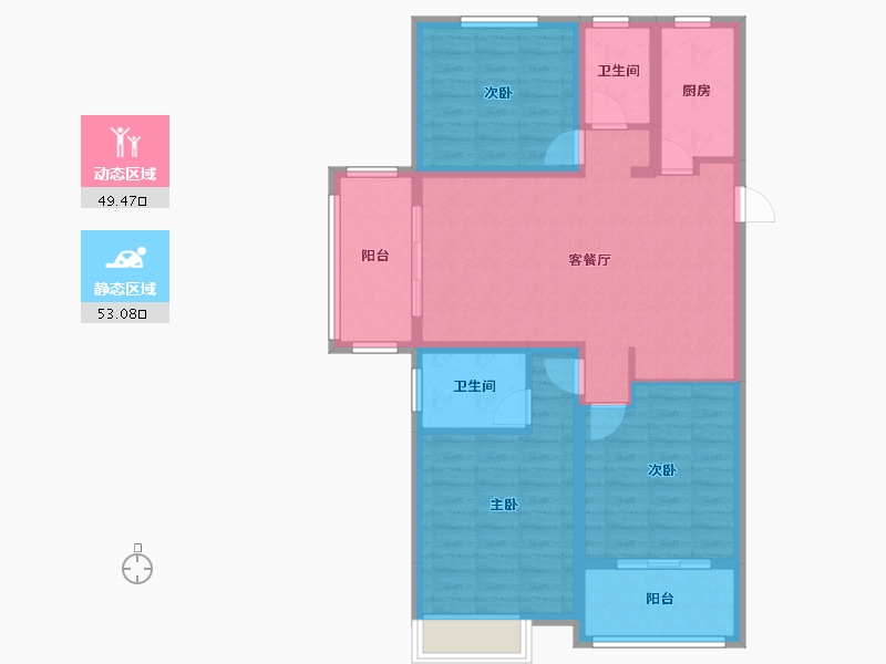 江苏省-徐州市-万园-97.00-户型库-动静分区