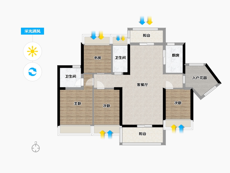 广东省-阳江市-国鼎-125.00-户型库-采光通风