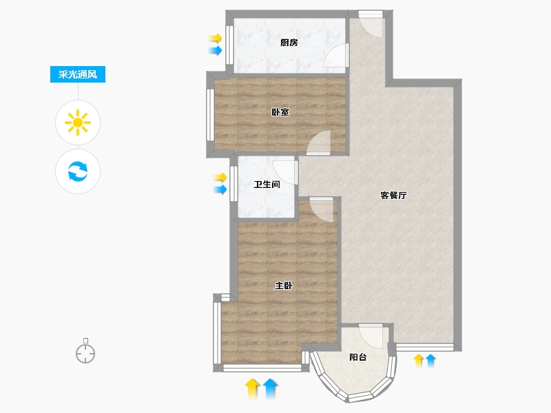 湖南省-长沙市-景秀江山-77.00-户型库-采光通风