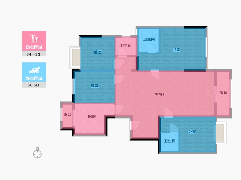 江西省-九江市-浔南名邸-110.49-户型库-动静分区