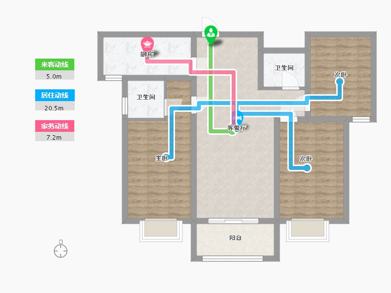 河北省-邯郸市-宏达圣水湖畔-89.30-户型库-动静线