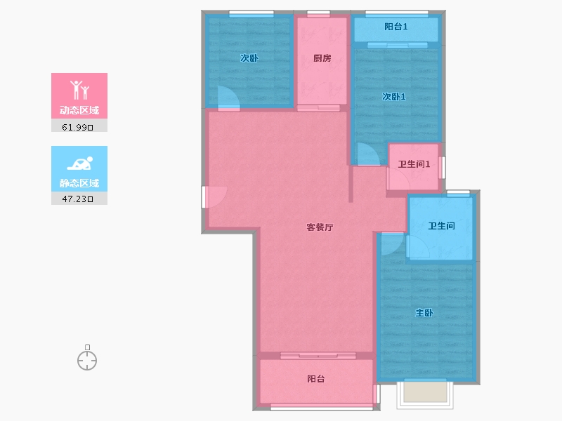 山西省-临汾市-锦福苑-118.00-户型库-动静分区