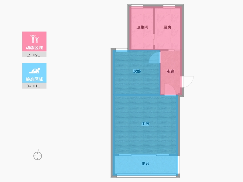 上海-上海市-幸福第二公寓-44.90-户型库-动静分区