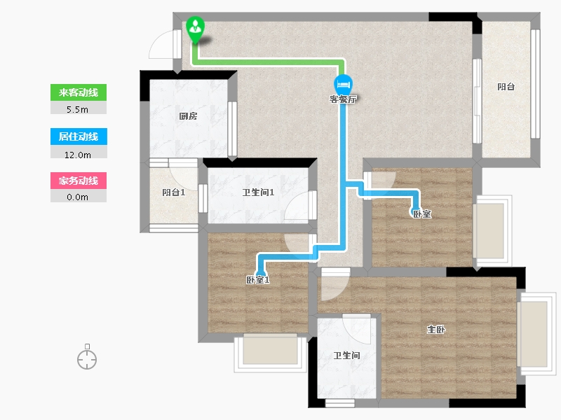 重庆-重庆市-博宁-88.00-户型库-动静线