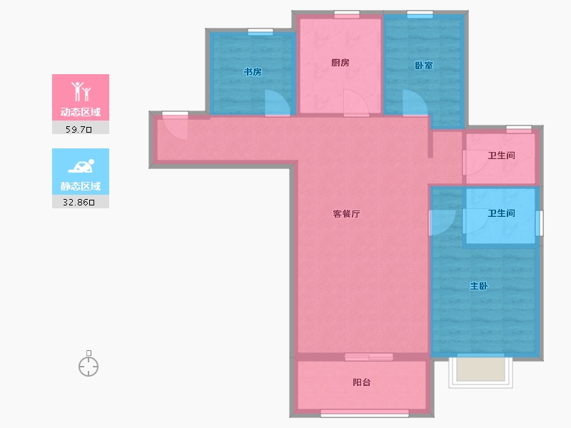 山东省-济宁市-中垠・悦城-93.50-户型库-动静分区