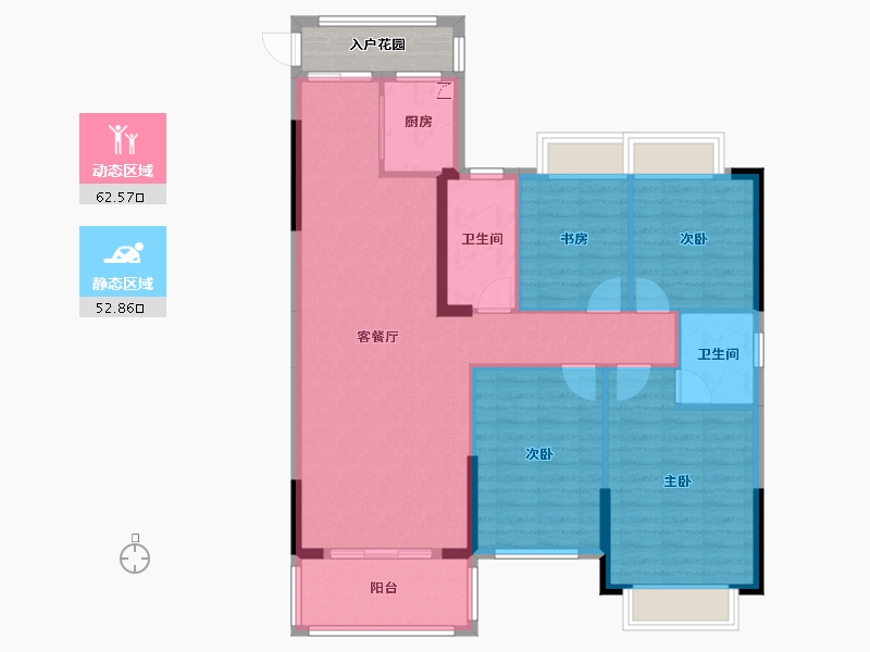 江西省-赣州市-嘉福翰林苑-113.99-户型库-动静分区