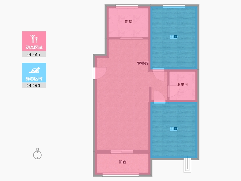 河北省-石家庄市-金盛悦府-61.00-户型库-动静分区