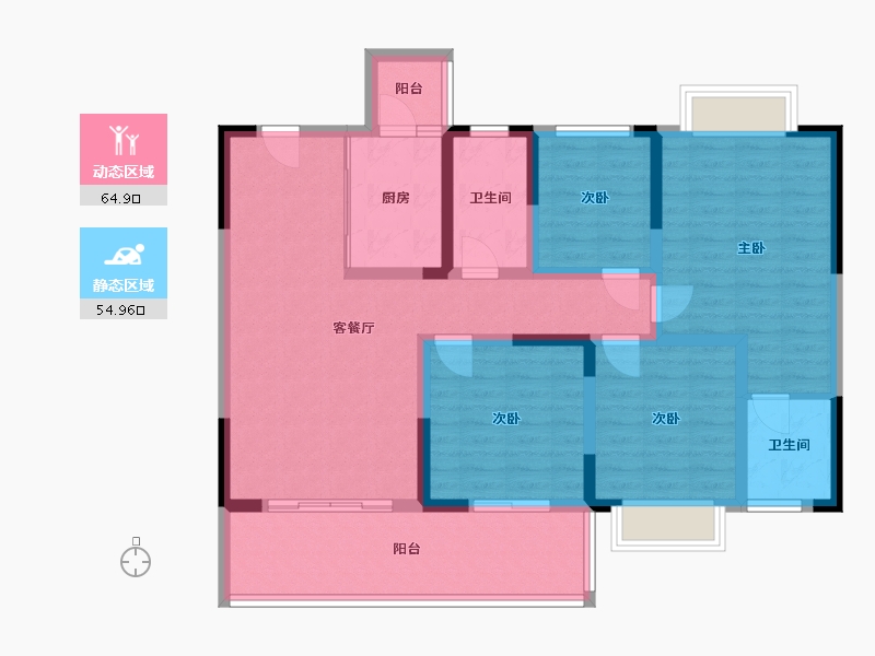 湖南省-湘西土家族苗族自治州-上城山水-140.00-户型库-动静分区