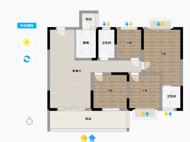 湖南省-湘西土家族苗族自治州-上城山水-140.00-户型库-采光通风