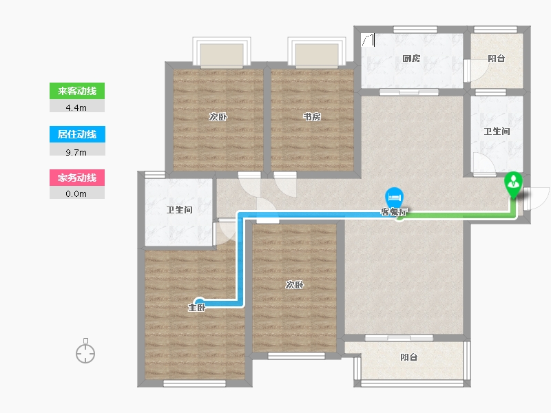 江苏省-镇江市-大亚第一城-118.00-户型库-动静线