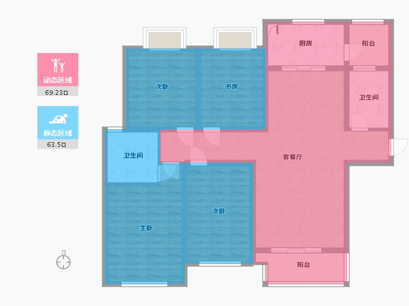 江苏省-镇江市-大亚第一城-118.00-户型库-动静分区