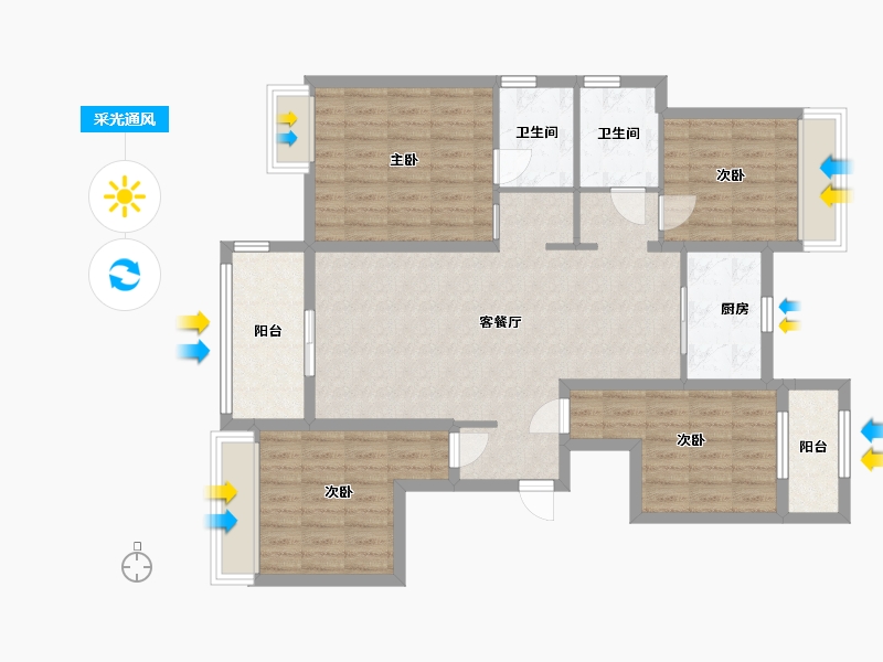 河南省-驻马店市-同信江屿洲-116.00-户型库-采光通风