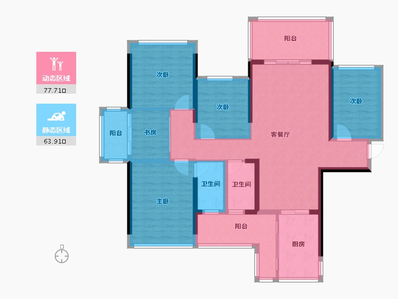 广西壮族自治区-钦州市-正元及第尊府-142.00-户型库-动静分区