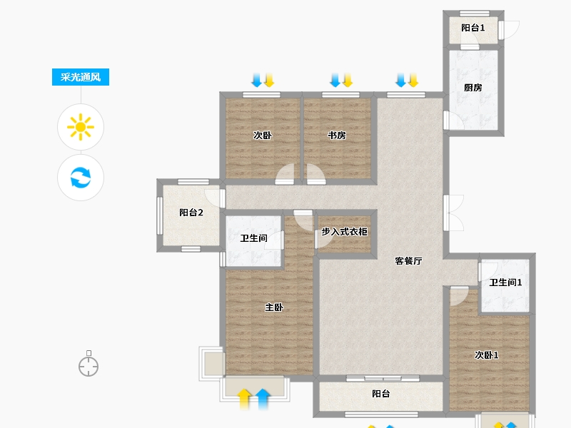 河北省-邢台市-凰家公元-170.00-户型库-采光通风