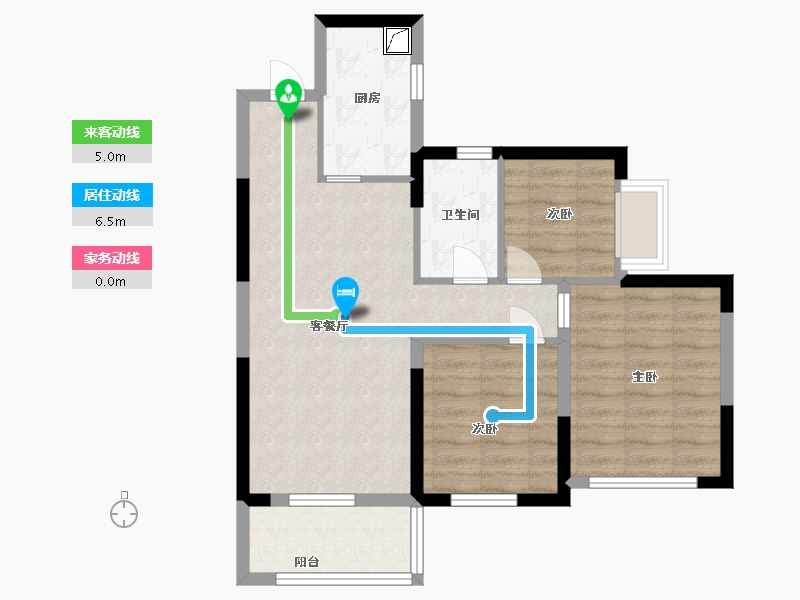 广东省-广州市-恒大紫荆学府-66.68-户型库-动静线