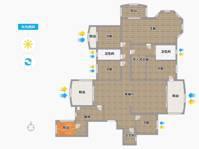 贵州省-六盘水市-未来之城-270.00-户型库-采光通风