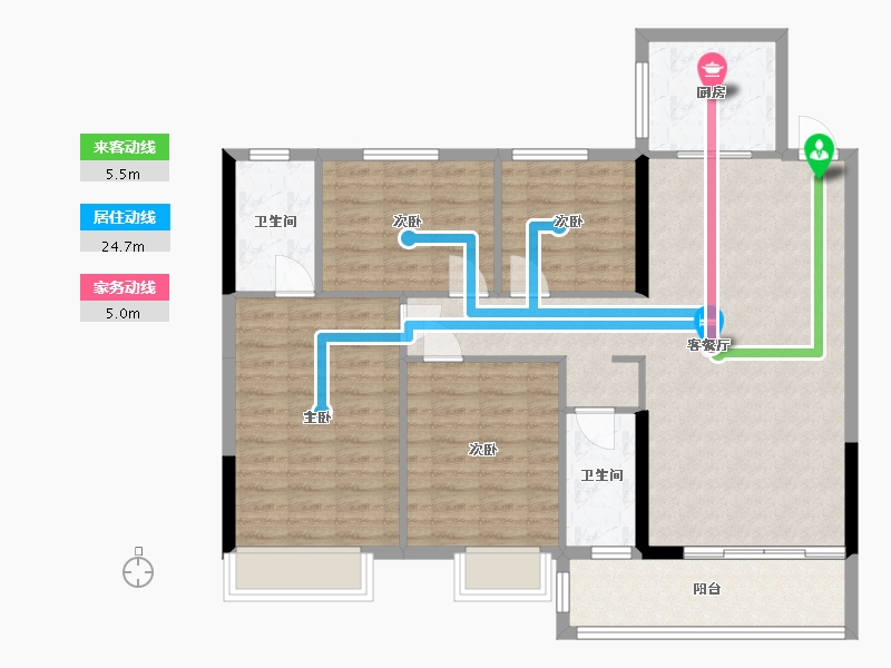 广西壮族自治区-崇左市-展鹏-128.00-户型库-动静线