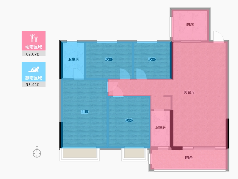 广西壮族自治区-崇左市-展鹏-128.00-户型库-动静分区