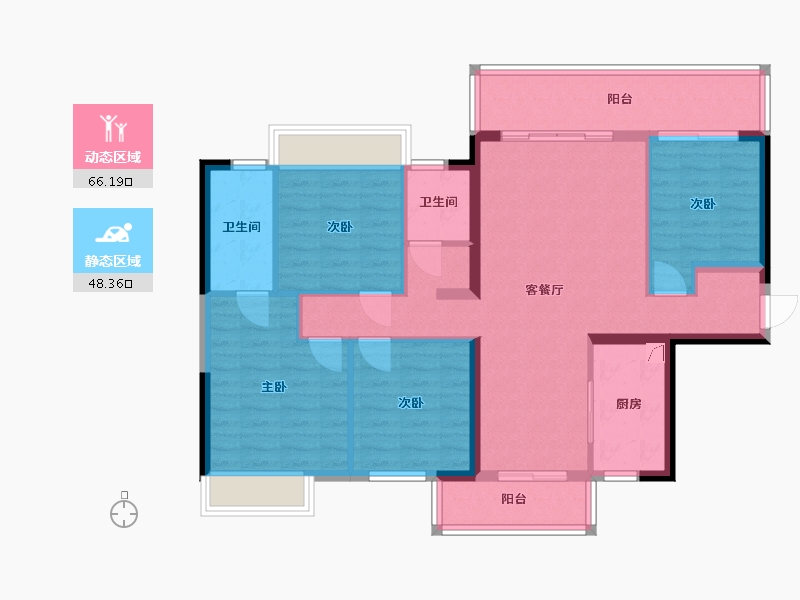 广西壮族自治区-南宁市-中南紫云集-128.00-户型库-动静分区