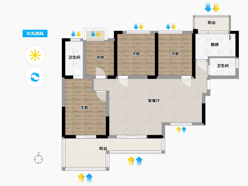 四川省-成都市-百商绿优城-109.00-户型库-采光通风