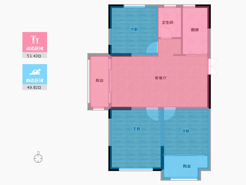 江苏省-连云港市-日月明园-92.00-户型库-动静分区