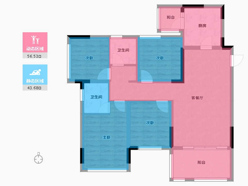 四川省-南充市-珑悦台-100.00-户型库-动静分区