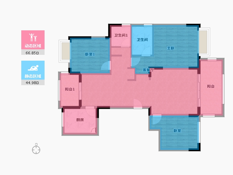 浙江省-丽水市-和润园-101.00-户型库-动静分区